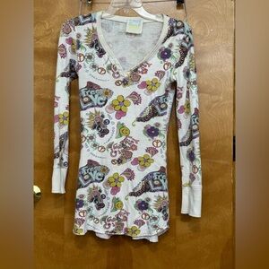 Scanty Peace and Love Hippie Pj Gown xs